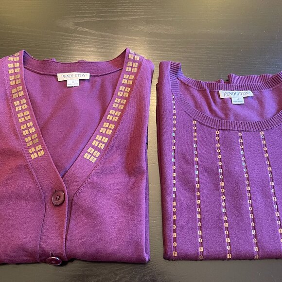 Pendleton Silk Blend Twin Sweater Set - Picture 2 of 9